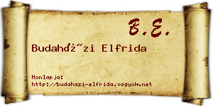 Budaházi Elfrida névjegykártya